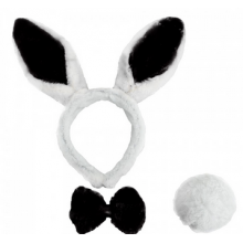 Non-Furry Bunny Rabbit Set (ears, tail, bowtie)